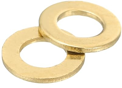 sourcing map Rondelle piatte M3, 300 rondelle piatte in ottone, diametro esterno 6 mm, spessore 0,5 mm, anello di tenuta in metallo per viti, bulloni e dadi