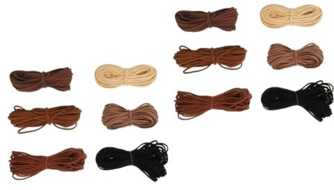 SEWACC 12stücke Teiliges Aus Geflochtenem Wildleder Für -armbänder Lange Schnüre Farben Bastelmaterial Für Schmuckherstellung Dicke Perlenkordel