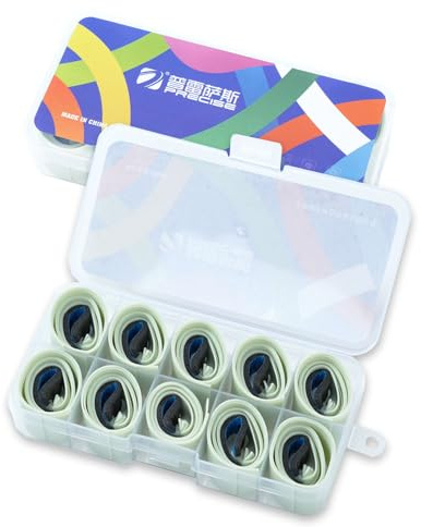 Lot de 10 bandes de rechange plates et élastiques en latex, 0,5 à 0,65 mm d'épaisseur, pour tir en catapulte en plein air, chasse professionnelle, couleur cyan