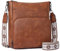 Roulens Umhängetaschen für Damen, Weiches Veganes Leder Mittelgroße Crossbody Bags, Schulterhandtasche mit Reißverschluss Geldbörsenfach auf der Vorderseite
