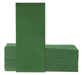 VelaHub Soft Point 50 Servietten, 1/8 Falten, Hochwertige, Einwegserviette, 32x38 cm, Grün