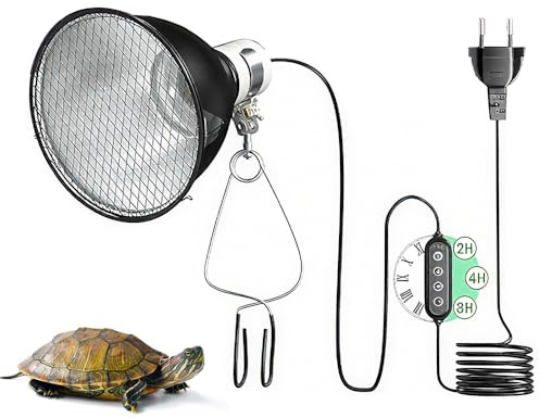 Lampe chauffante pour reptiles, terrarium, culot E27, 5,5, en aluminium, avec abat-jour, pour tortues, lézards, serpents, grenouilles, terrariums, aquariums