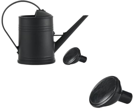 HUANGING Annaffiatoio con manico ergonomico da 2 l, beccuccio corto e lungo, testa rimovibile, facile da trasportare, per serre e giardino