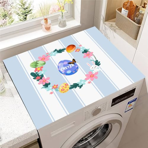 Hearda Housse Machine a Laver Pâques 3D,Dessus Tapis Lave Linge Antidérapant,Housse de Protection pour Machine à Laver Top,Tapis de Protection pour Dessus Sèche-Linge (Papillon,30x40cm)