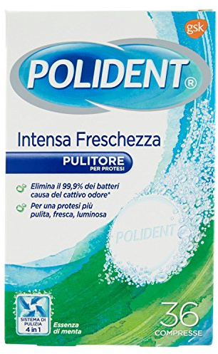 Polident Pulitore per Protesi, Tripla Freschezza - 36 Compresse