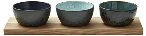BITZ Kabarett-Set 39 x 13 cm Dia. 12 x 6 cm 4-teilig Schwarz ass/hell