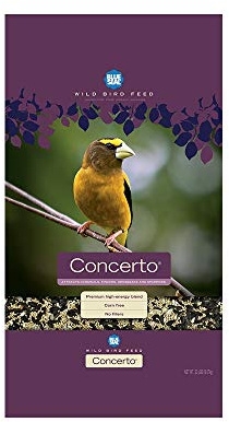 Blue Seal Concerto Wild Bird Seed | Premium High-Energy Blend | No Fillers, Corn-Free | Attracts a Wide Variety of Wild Outside Birds | Convenient Shell-Free Mix | Made in USA | 8 Pound Bag