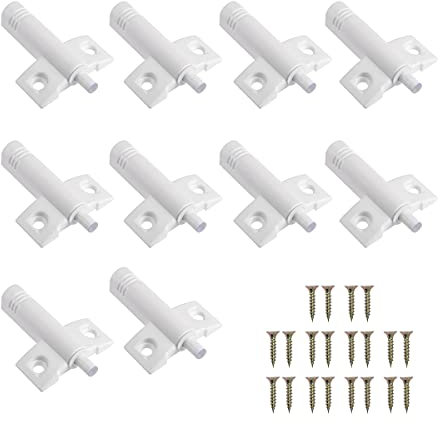Amindz 10 Stück Möbeltürdämpfer,Weiß Küche Schranktür Stop,Geräuschreduzierung Stoßdämpfer,Softclose Dämpfer für Tür, Schrank,Schublade,Stoßstange