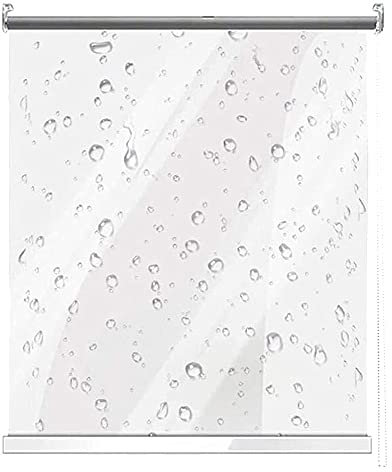 FUFU Tende a Rullo Blindini Trasparenti Impermeabili in plastica per pergola da Esterno, Larghezza 60 cm-120 cm, usata per Cucina, Bagno, Finestra e Tende da Ristorante, Personalizzabili