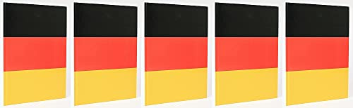 5x ADINA Notizbuch Kladde A4 fester Deckel blanko Deutschlandfahne 96 Blatt