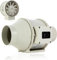 FanGoFast Inline Extractor Fan 125mm/5 inch with Adjustable Speed Controller and UK Plug, 285m³/h Ventilation Fan for Bathroom, Office, Grow Rooms (White, 125mm)