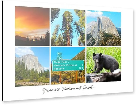 artboxONE Alu-Print 150x100 cm Yosemite NP Kollage von Künstler sommersbilder