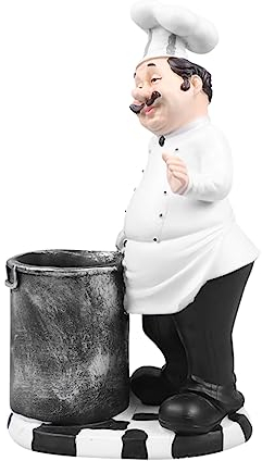 PRETYZOOM Resin Küchenchef Figur Mini Skulptur Europäischer Stil Koch Dekoration Für Bistro Bäckerei Restaurant Stabiles Harz Ornament Geschenkidee Für Küchendeko
