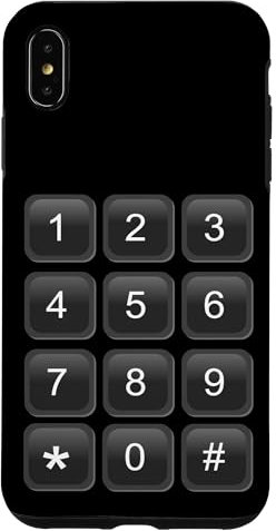 iPhone XS Max NUMERIC KEYPAD PHONE NUMBER SECURITY CODE PIN PAD COSTUME Case
