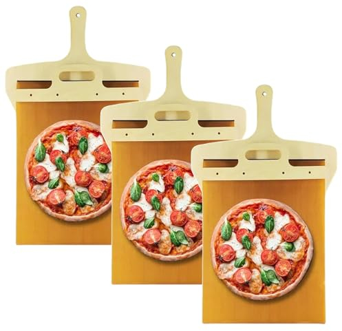 wanghaiyanBD Pala Scorrevole per Pizza in Legno, Pala per Pizza Scorrevole, Antiaderente, Lavabile in Lavastoviglie, Accessorio per Forni per Pizza