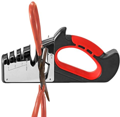 Monozoz Scissors Sharpener, Sharpener, Multifunctional Scissors Sharpener, Manual Sharpener for Kitchen Cutter, Outdoor Cutter, Pocket Cutter and Scissors