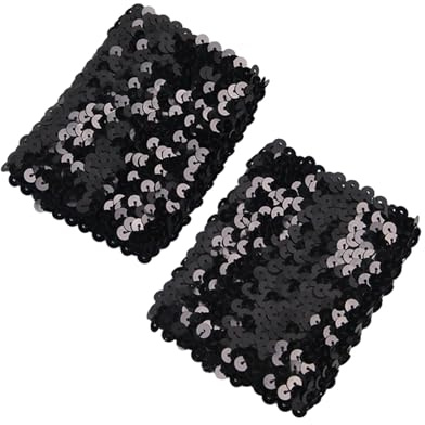 WYLZLKX Stilvolle, dehnbare, elastische Armstulpen mit glitzernden Pailletten für Kostüm, Damen-Manschetten mit atemberaubenden Pailletten