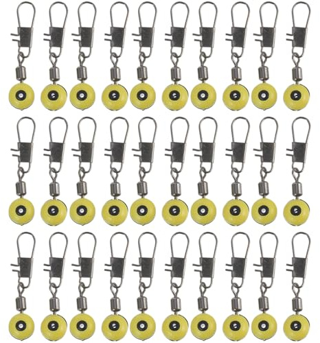 HANABASS 100st Space Bean Connector Angelzubehör Angelschnappschüsse Platinenrutschen Zubehör Für Angelgeräte Angel-Swivel-snap-Clip Angelgerät Aus Rostfreiem Stahl Rostfreier Stahl