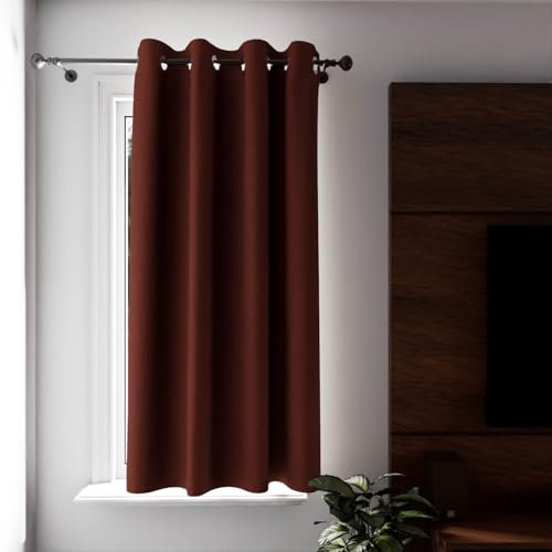 Soleil d’Ocre Eclipse Tenda con occhielli al 100% oscurante, da 135 x 180 cm, di colore rosso mattone