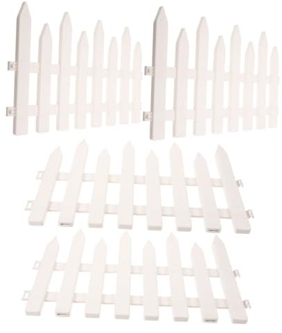 HOMSFOU Lot De 4 Clôtures De Jardin Décoratives En Plastique Pour Clôtures De Confidentialité Pour Pelouse Cour Projets De Jardinage