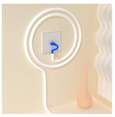 canalina passacavi muro Spegnicavo autoadesivo per TV a parete, canalina per cavi flessibile grigio chiaro bianco per ufficio/casa/scuola, copertura decorativa in filo con apertura laterale(White)