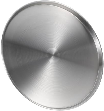 LAPYAPPE Molde Redondo Para Pizza De Acero Inoxidable 26 Cm, Bandeja Plana Antiadherente, Multifuncional Para Hornear y Asar, Adecuado Para Cocina y Reuniones Familiares, Bandeja De Uso Versátil
