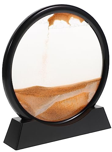 ADOCARN Art du Sable Mouvant Paysager Décor Mouvement Liquide Sablier Sable pour Bureau et Étagère