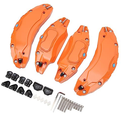 4 PCs 18in 19in Rad Hub -Bremssattel Abdeckung Aluminiumlegierungsscheibenbremsbremscuard Protector Deckung Ersatz für (Orange)
