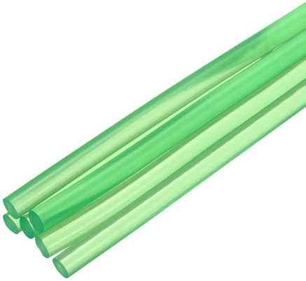 QUARKZMAN 6Pz Stick Colla a Caldo Mini per Pistola per Colla, 8 x 0.28 Colla a Caldo Bastoncini Piccoli Ricariche per Lavori Artistici Fai Da Te, Verde Chiaro