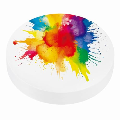 PATIKIL 50 ark rund bomull akvarellpapper 140 lb/300 GSM kallpressat papper akvarellmålning för konstmålning akvarellteckning skapare, 6 tum