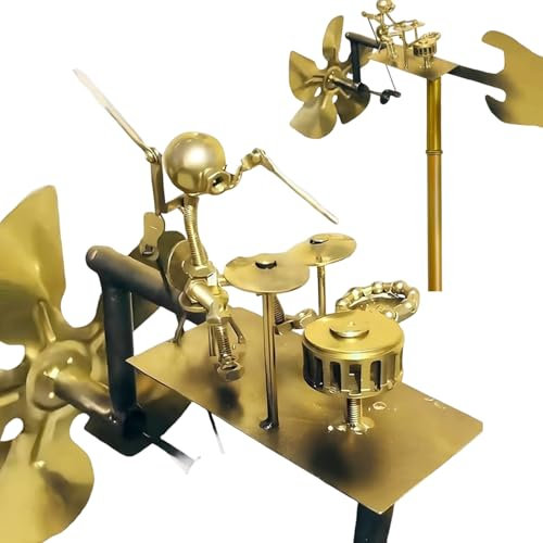 Mulini A Vento Percussionisti, Resistenti E Decorativi Per Esterni, Mulino A Vento In Metallo Fatto A Mano Per Giardini, Terrazze E Spazi Esterni