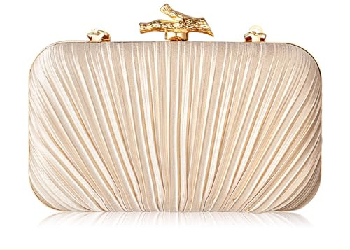 BellaBlend Elegante Clutch Bag for Women – Evening Bag with Woven PU Leather Design – Stylish Handbag for Weddings and Formal Events