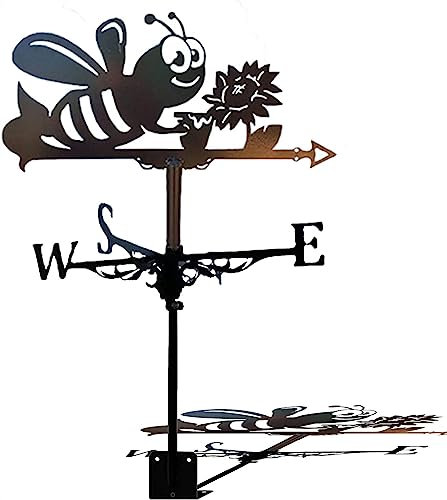 Veleta Veleta para cobertizos Veleta de Acero Inoxidable con Soporte de Metal Indicador de dirección del Viento, para decoración de Exteriores, Granjas, Jardines, Patios, Cazador y Perro, cazado
