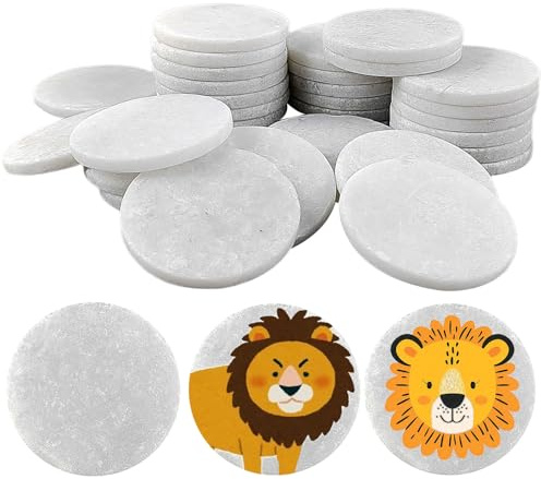 34 Pièces Galet a Peindre 5cm, Gravier Grossier et Fin, Peinture Créative DIY, Décoration Unique, Pierres Décoratives Blanches pour L'artisanat, Décoration de Jardin D'aquarium
