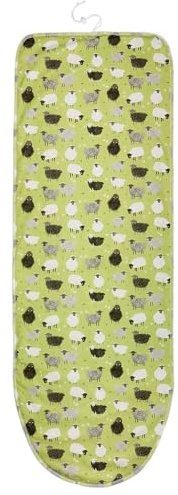 Lakeland Sheep Ironing Board Cover L/XL Fits boards up to 134 x 45cm Thick, double foam padding Heat resistant up to 180°C