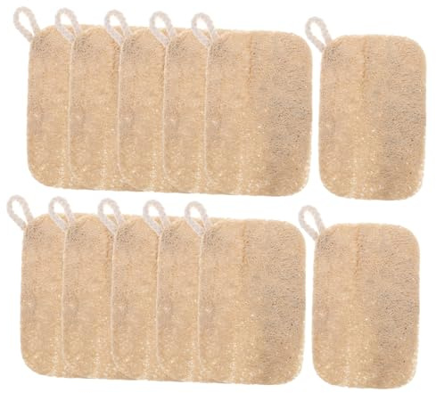 EPIGEIST 10pcs Natural Loofah Kitchen Sponges Multi Functional Dishwashing Scrubbers for Pots Pans and Utensils Safe Cleaning Tools