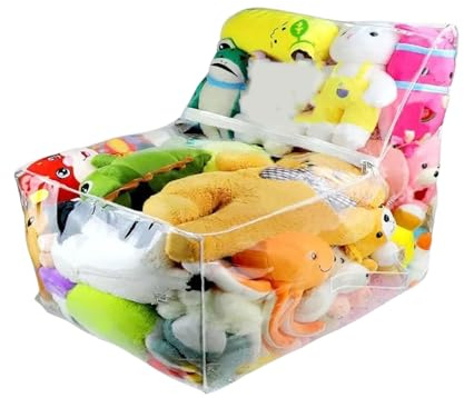 Pouf Per Riporre Animali Di Peluche, Organizer Per Giocattoli Per Bambini Con Cerniera Fodera Per Poltrona A Sacco Con Animali Di Peluche Pouf Contenitore Impermeabile Per Bambini Adulti