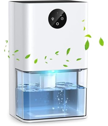 Dehumidifier, 1500ML (50 OZ) Small Dehumidifier for Home (300 Sq. Ft), Quiet with Auto Shut Off, for Bedroom, RV, Closet