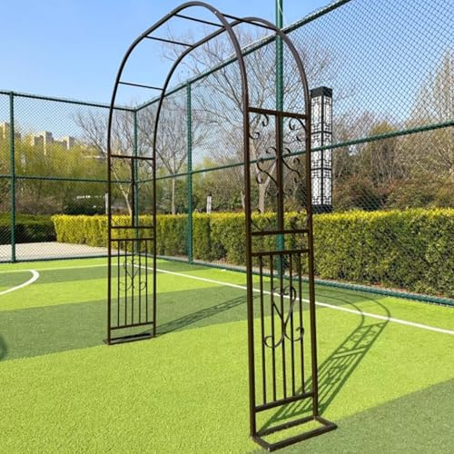 Wetsfgdg Arche de Jardin Tonnelle Métallique pour Plantes Grimpantes - Arche 230cm Renforcée et Stable - Parfaite pour Rosiers, Clématites, Houblon(Bronze-B) 180 * 40 * 230cm