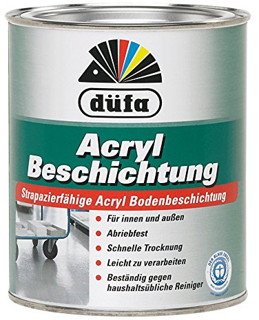 Düfa Acryl Beschichtung Bodenbeschichtung Bodenfarbe Seidenglänzend 0,75 ml, Farbe (RAL):RAL 6011 Resedagrün
