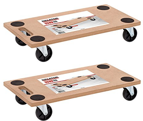 Kreator 2X Möbelroller Transportroller Rollbrett Rangierhilfe + 360° Lenkrollen