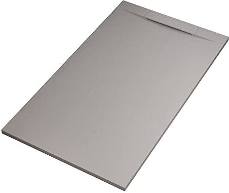 OLIMPO DOCCE - Piatto doccia in marmoresina Grigio Chiaro effetto pietra cemento VINCENT - 90x190