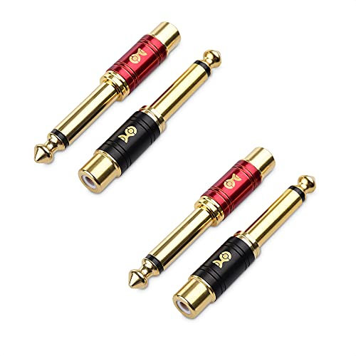 Cable Matters (4-Pack RCA Female to 1/4 TS Male Adapter