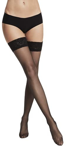 Italienska strumpbyxor för damer Divine Hold Ups. Knästrumpor damer. Strumpor damer tjocka 15 DEN. Stödlösa strumpor för kvinnor, stödstrumpbyxor, slitstarka. Tunna matta strumpor (svart, m)
