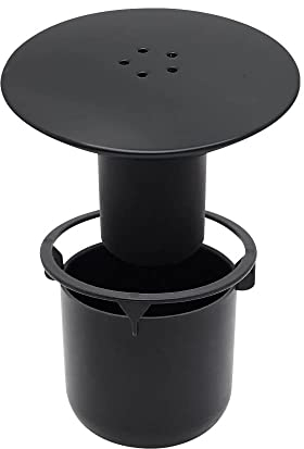 Black Shower Waste Drain Cap Tube/Cup Cover Cubicle 90mm / 115mm Plug Drain Replacement Plug Hole Trap Cover Matte Black Finish, Fast Flow Hair Catcher