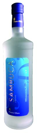 Sambuca Nastro D'oro - 700 ml - Liquore artigianale ottenuto dall'infusione in alcool di puri oli essenziali di Anice ed estratti di fiore di Sambuco nel rispetto della ricetta tradizionale. 40% vol.