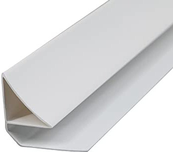 NRG 8mm Coving Trim Bathroom Wall Panel Trims for PVC Ceiling Cladding Bathroom Wet Wall Panels 2.7m Long White