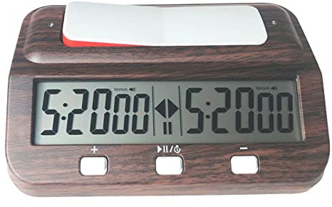 Milageto Schachuhr Turnieruhr Alarmfunktion für Den Internationalen Schach Schachspiel Spieler Spielwettbewerb