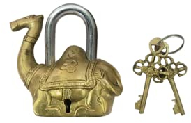 DEVKI Antik Vorhängeschloss Klein Antik Schranktürschloss Rollladen Vorhängeschloss Graviert Kofferschloss Vintage Dekoratives Vorhängeschloss mit Schlüssel Schwerlast Vorhängeschloss Schloss für Tür