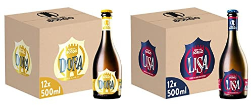 Birra Del Borgo Dora, Birra Bottiglia - Pacco da 12x50cl & Lisa, Birra Bottiglia - Pacco da 12x50cl